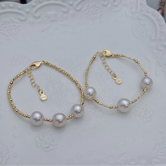 B152 Handmade Freshwater Edison Pearl Bracelets - Picture 2 of 4